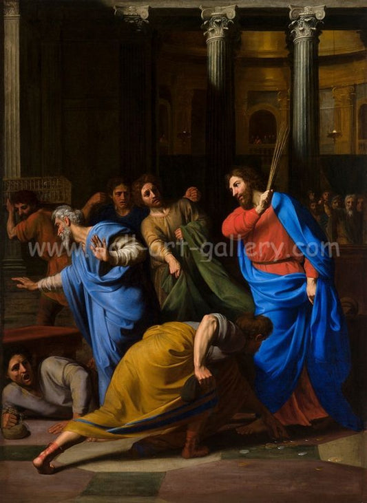 christian wall art: christ expelling the changers