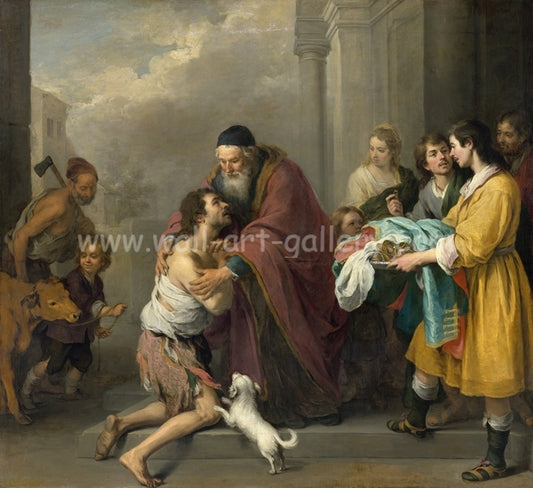 christian wall art - the return of the prodigal son