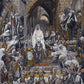 Christian Artworks by James Tissot - The Procession In The Streets of Jerusalem