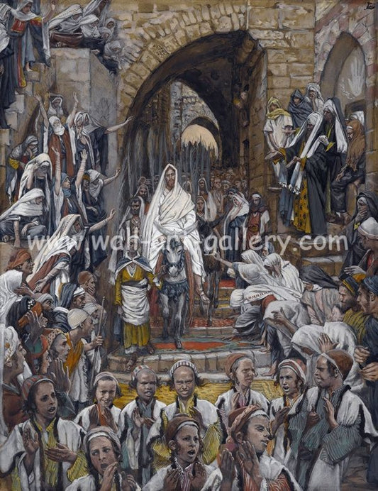 Christian Artworks by James Tissot - The Procession In The Streets of Jerusalem
