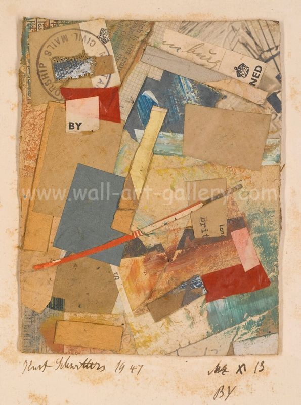 Abstract Art Paintings by Kurt Schwitters