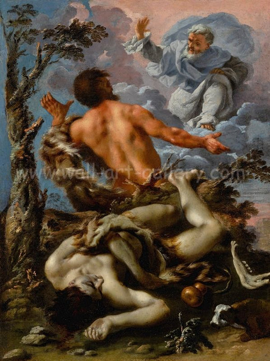 cain and abel painting by alessandro rosi