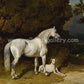 horse and dog painting
