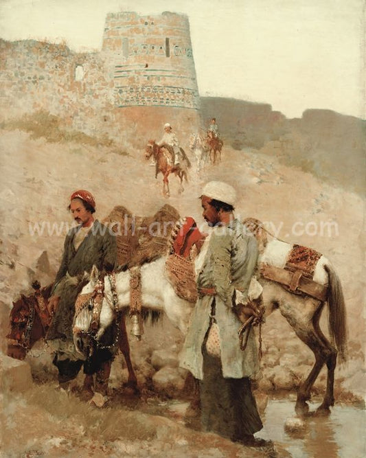 Orientalism Paintings by Edwin Lord Weeks - Traveling In Persia